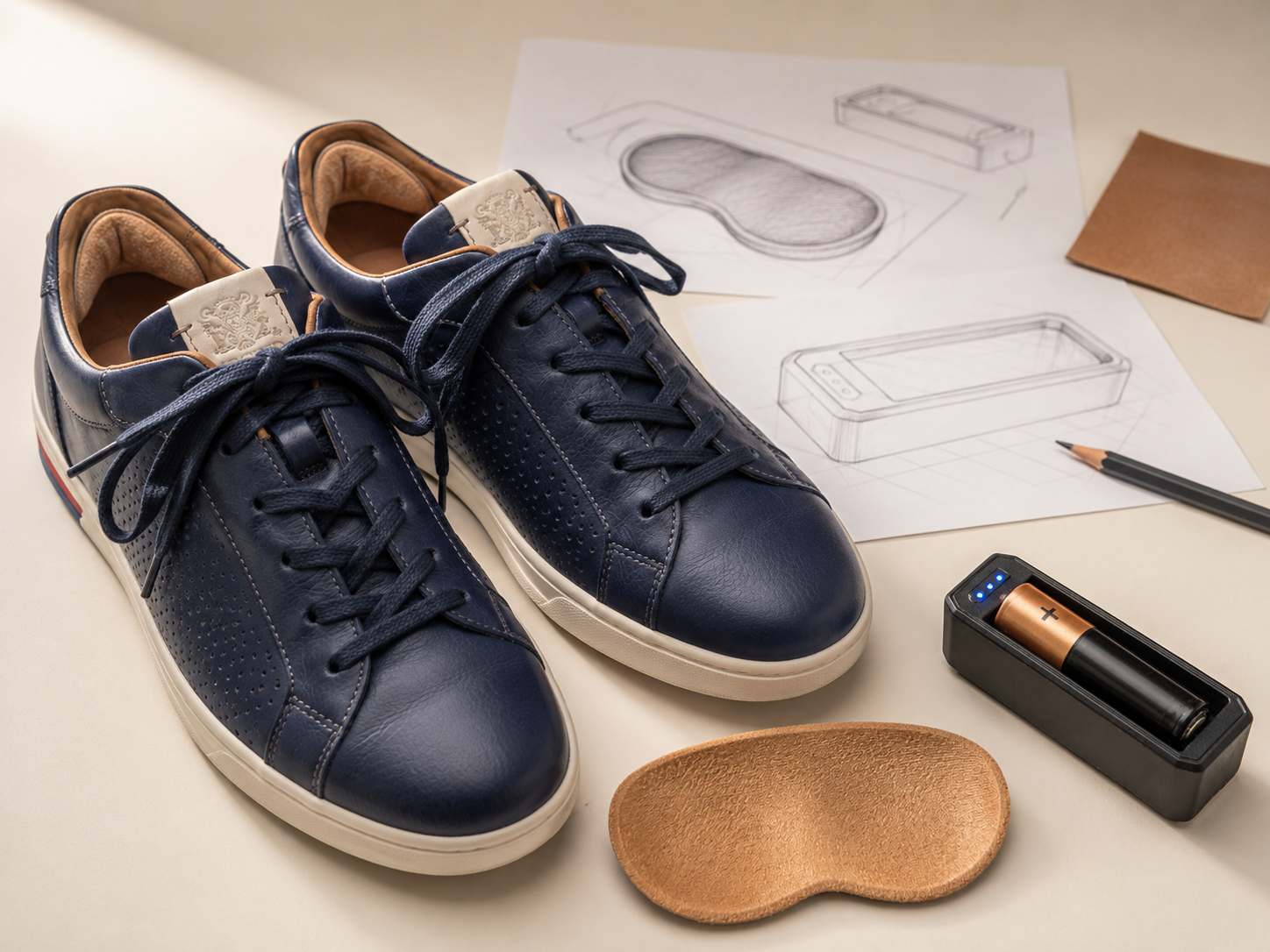 Core Solutions product portfolio with shoes, heel pad and BATBOX battery tester